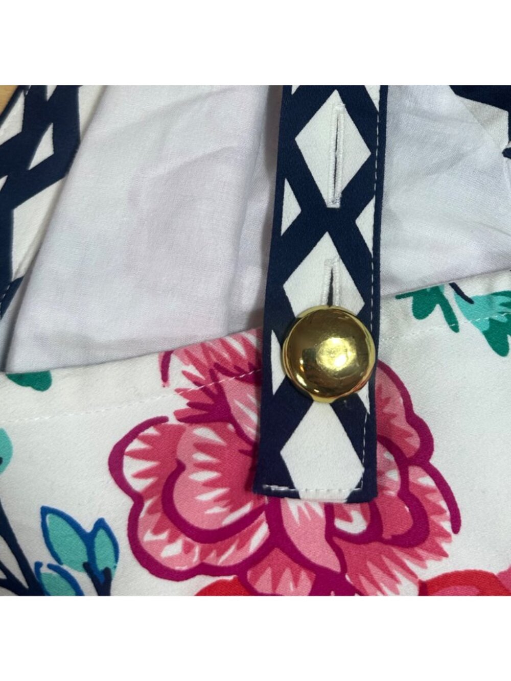 Eliza J White Floral Wide Leg Jumpsuit 8 V-Neck Cotton Blend Romper Wedding - Picture 7 of 9